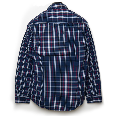 Navy blue check shirt