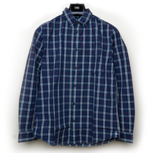 Load image into Gallery viewer, Navy blue check shirt
