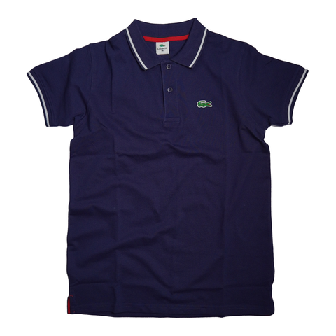 Slim fit navy blue polo