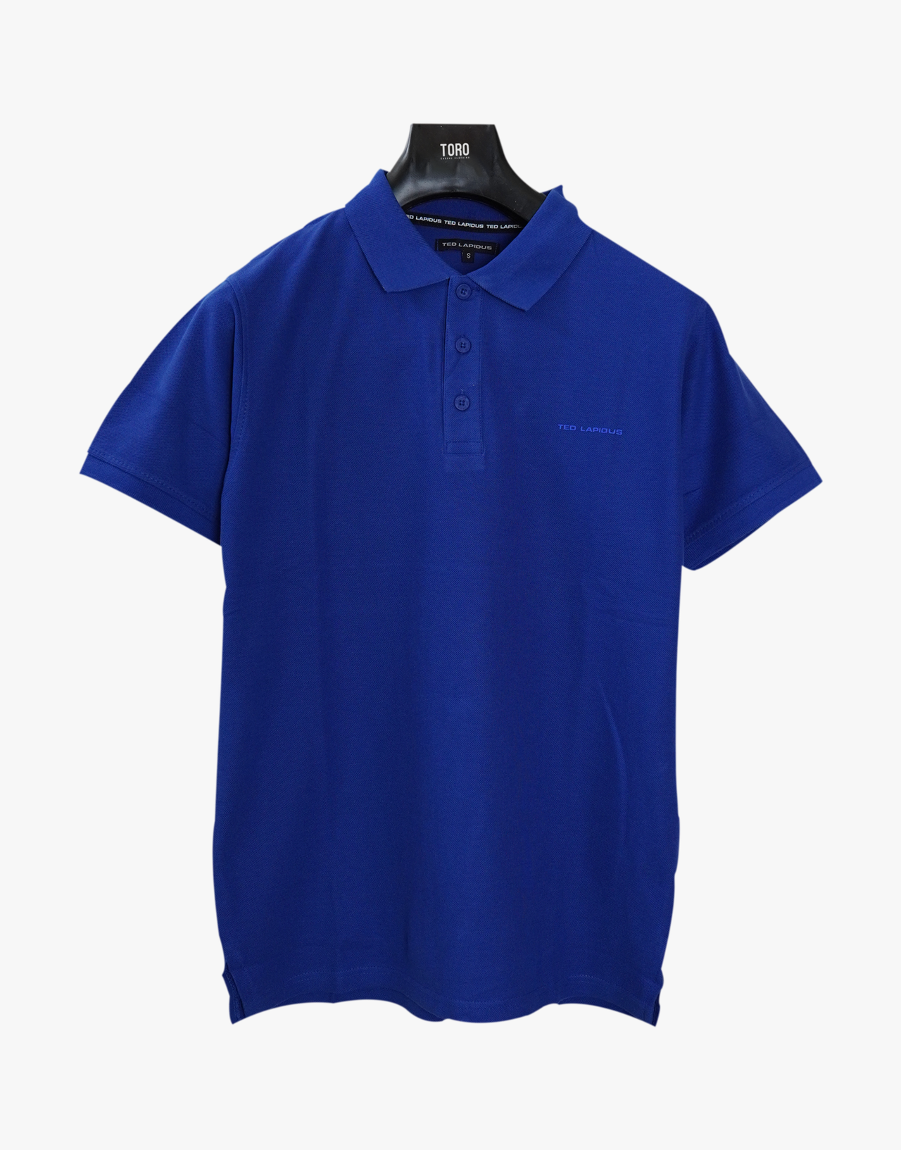 Blue polo shirt